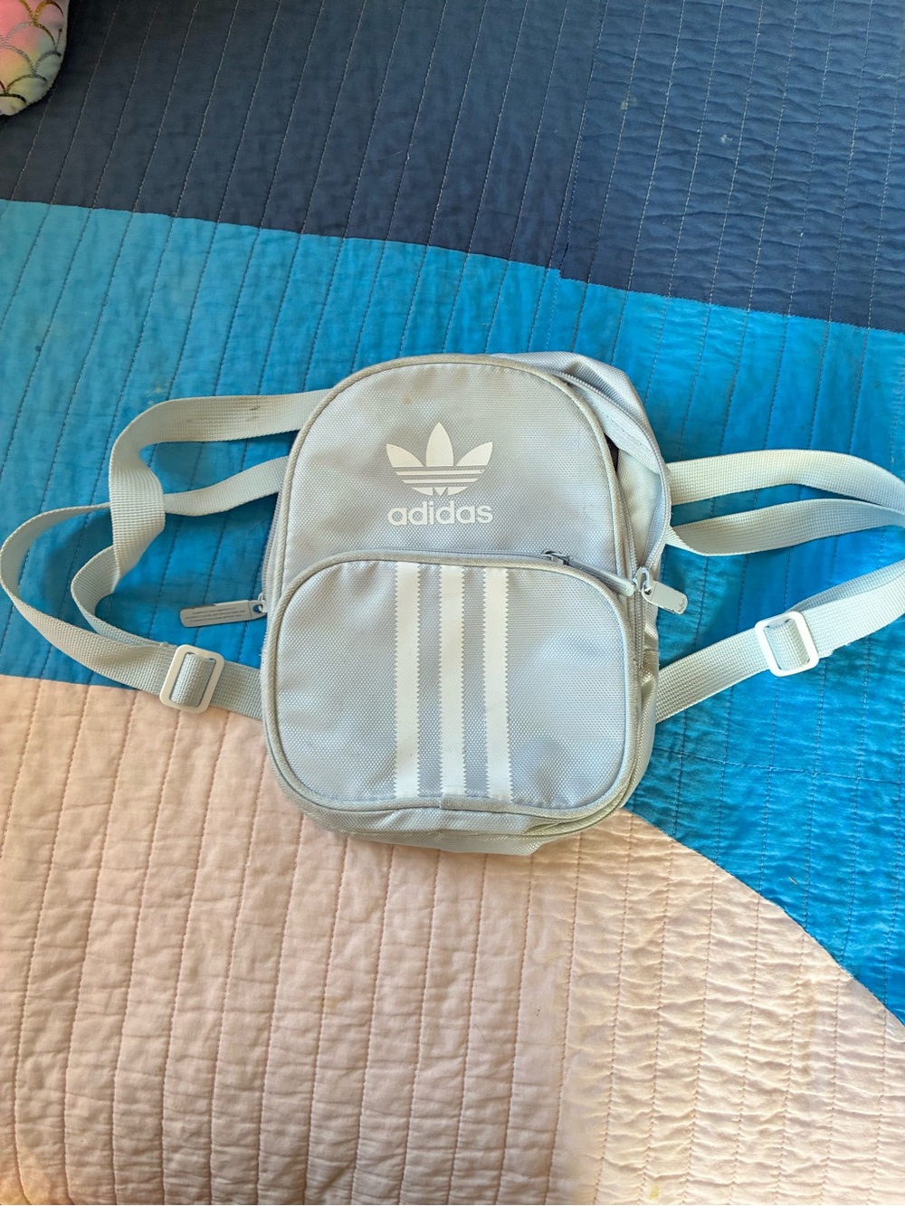 adidas Light Gray Trefoil Crossbody Belt Bag